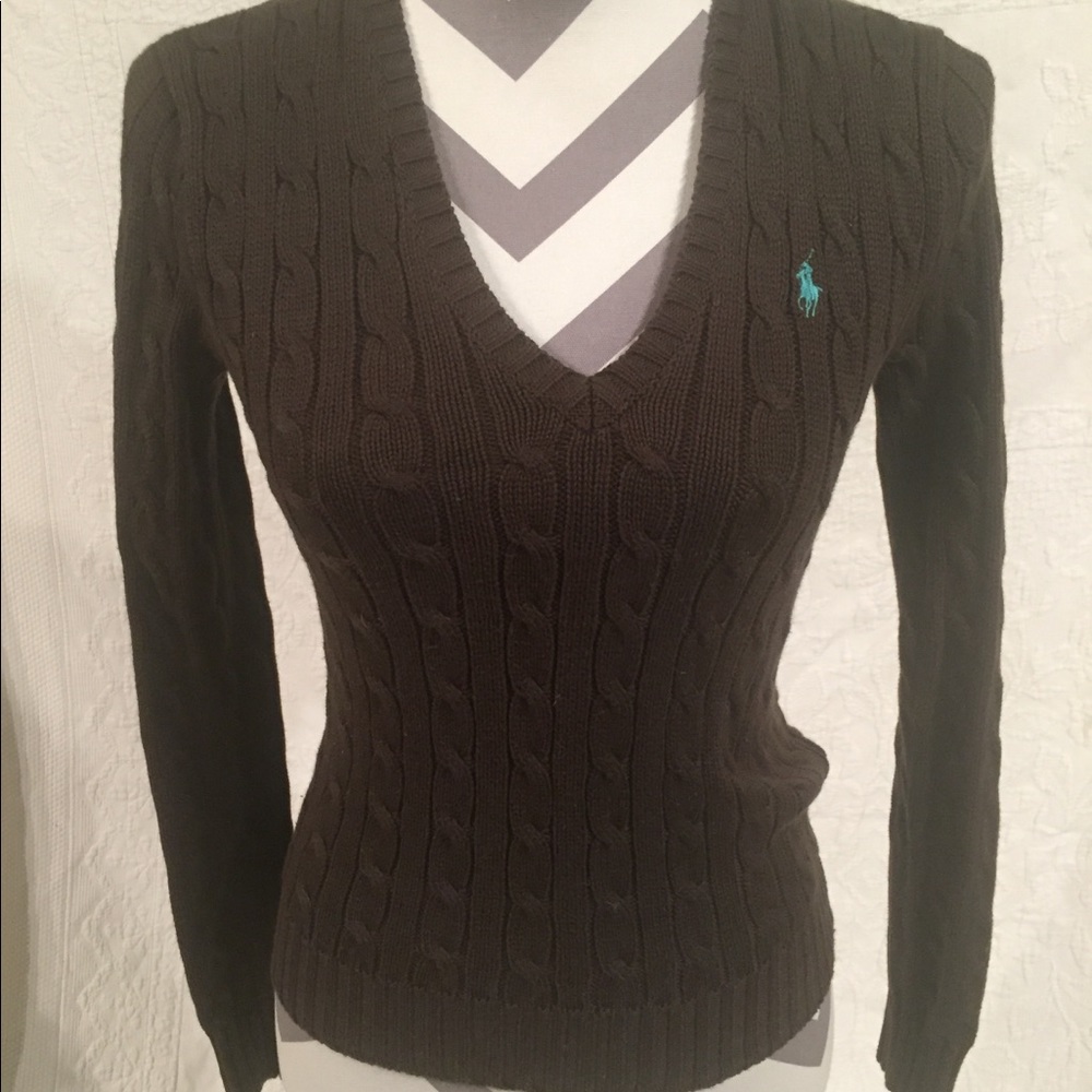 Ralph Lauren Sport Brown Sweater with logo sz ca
